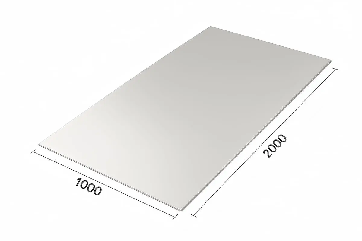Лист нержавеющий AISI 304 холоднокатанный, матовый, 1,0 мм, 1000×2000 мм, без плёнки
